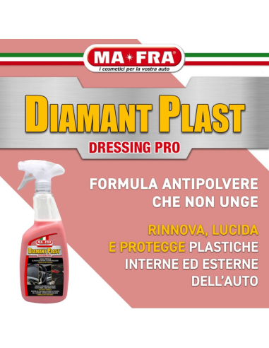Diamant Plast Dressing Pro Rinnova Lucida e Protegge Plastiche Auto 750 ml  