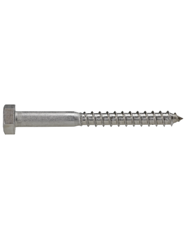 Viti Per Legno A Testa Esagonale 8x80 Acciaio Inox Pezzi 25