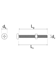 Viti Metriche Tcb 6x50 Con Dado Per Fissaggi Meccanici Pezzi 20 2