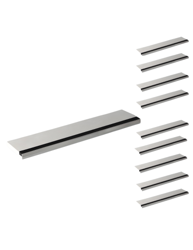 Semilavorato Filomuro Cartongesso Fibra Con Profilo Alluminio Led 8x200 cm 10 Pz