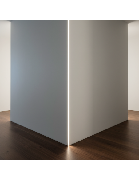 Semilavorato Filomuro Cartongesso Fibra Con Profilo Alluminio Led 8x200 cm 10 Pz