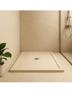 Piatto Doccia Cemento Effetto Pietra 80 x 100 cm Spessore 4,8 cm Antiscivolo 2