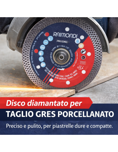 Disco Diamantato Turbo PRO-DISC Ø 125 mm F22.2-20 Per Smerigliatrice