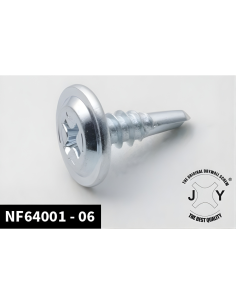 Vite Autoperforante Teks Zincata Bianca Testa Larga Piatta Ø4,2 x 13 mm 1000 Pz 2