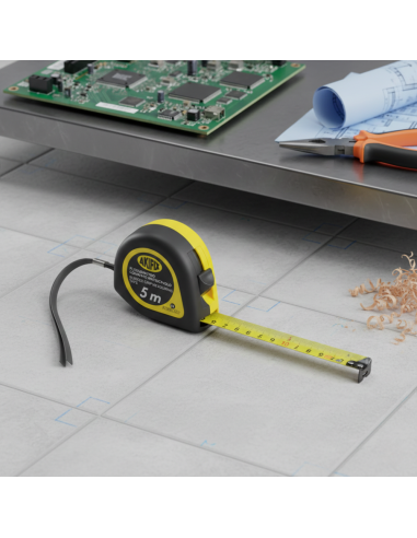 Flessometro Gommato Antiscivolo Professionale Akifix 5 Metri x 25 mm