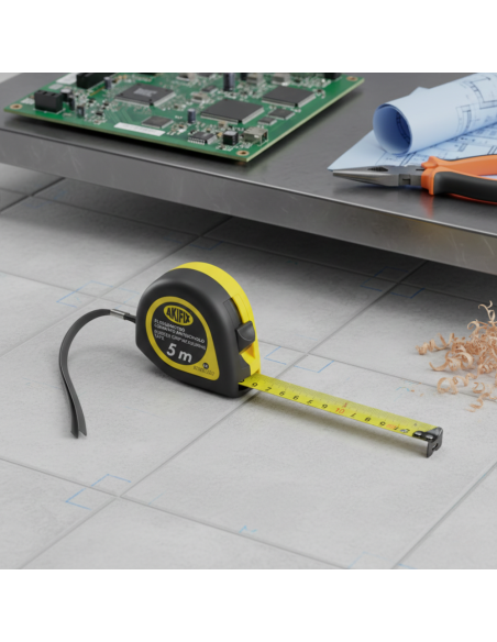 Flessometro Gommato Antiscivolo Professionale Akifix 5 Metri x 25 mm