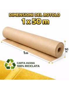 Rotolo Di Carta Protettiva Per Imbiancatura E Ristrutturazioni 1 x 50 m 2
