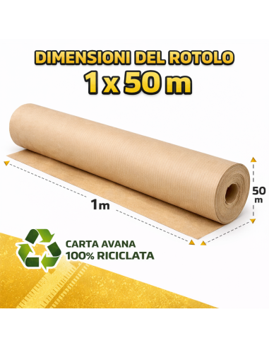 Rotolo Di Carta Protettiva Per Imbiancatura E Ristrutturazioni 1 x 50 m