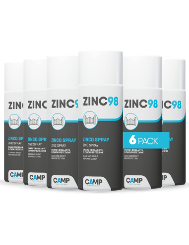 KIT 6 Pezzi Zinc 98 Spray Protettivo Antiossidante Zinco Chiaro 400 ml 