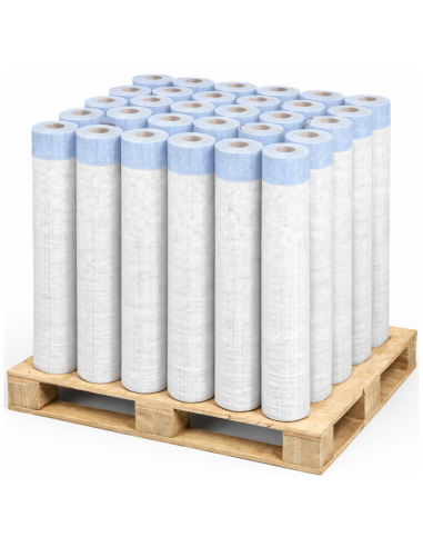 Kit 33 Rotoli Da 1x50 m Rete In Fibra Di Vetro Per Intonaco 150 gr 1650 mq - FORTUNATO