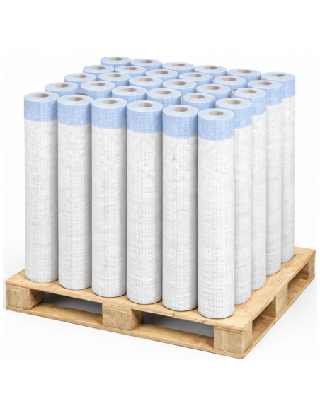Kit 33 Rotoli Da 1x50 m Rete In Fibra Di Vetro Per Intonaco 150 gr 1650 mq - FORTUNATO