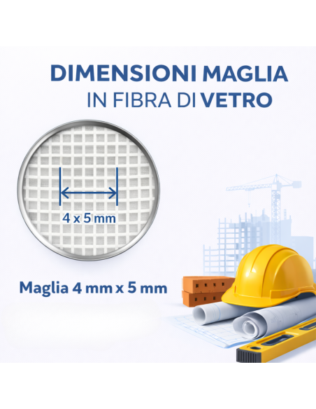 Kit 33 Rotoli Da 1x50 m Rete In Fibra Di Vetro Per Intonaco 150 gr 1650 mq FORTUNATO - foto 2