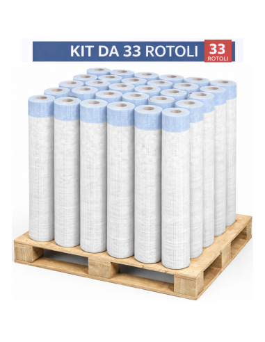 Kit 33 Rotoli Da 1x50 m Rete In Fibra Di Vetro Per Intonaco 150 gr 1650 mq FORTUNATO - foto 6