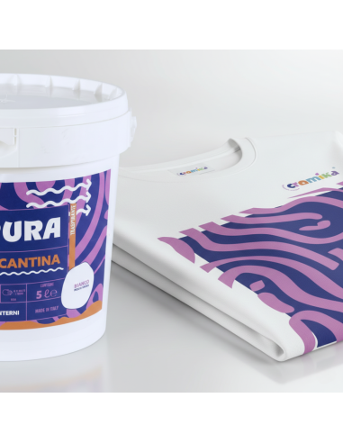 Kit Garage E Cantina Pittura Murale Traspirante 5 L E T-Shirt Cromika Waves