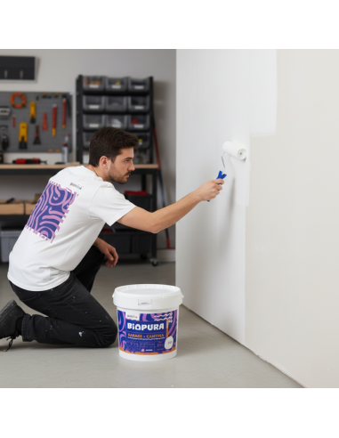 Kit Garage E Cantina Pittura Murale Traspirante 5 L E T-Shirt Cromika Waves