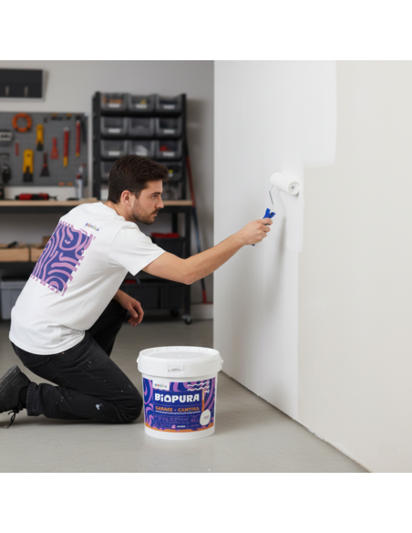 Kit Garage E Cantina Pittura Murale Traspirante 5 L E T-Shirt Cromika Waves