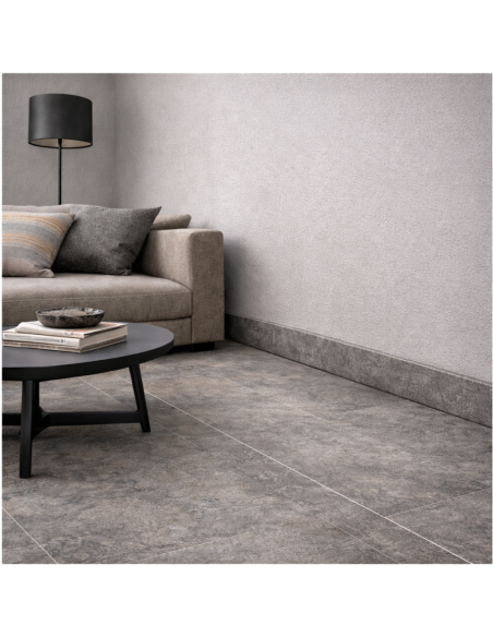 Battiscopa Gres Porcellanato 120x6 cm London Grey S.Agostino Rettificato Effetto Pietra R11 Opaco