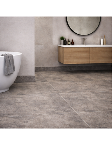 Battiscopa Gres Porcellanato 120x6 cm London Grey S.Agostino Rettificato Effetto Pietra R11 Opaco