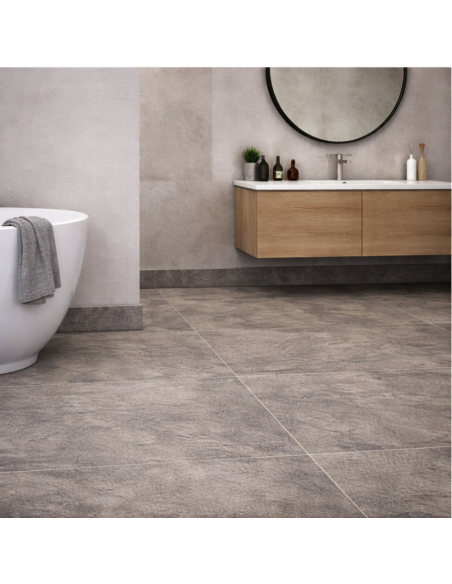 Battiscopa Gres Porcellanato 120x6 cm London Grey S.Agostino Rettificato Effetto Pietra R11 Opaco