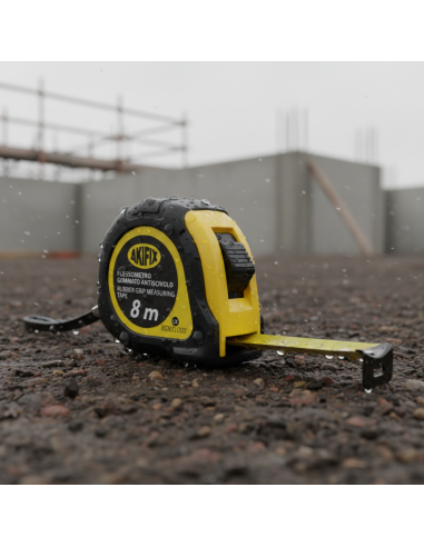 Flessometro Gommato Antiscivolo Professionale Akifix 8 Metri x 25 mm