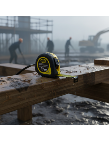 Flessometro Gommato Antiscivolo Professionale Akifix 10 Metri x 25 mm