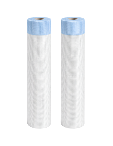 Kit 2 Rotoli 1x50 m Rete In Fibra Di Vetro Per Intonaco 150 gr Copertura 100 mq - FORTUNATO