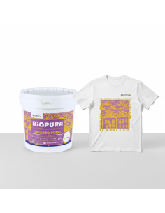 Kit Quarzo Puro Pittura Murale Per Esterni 5 L E T-Shirt Smiling Houses 2