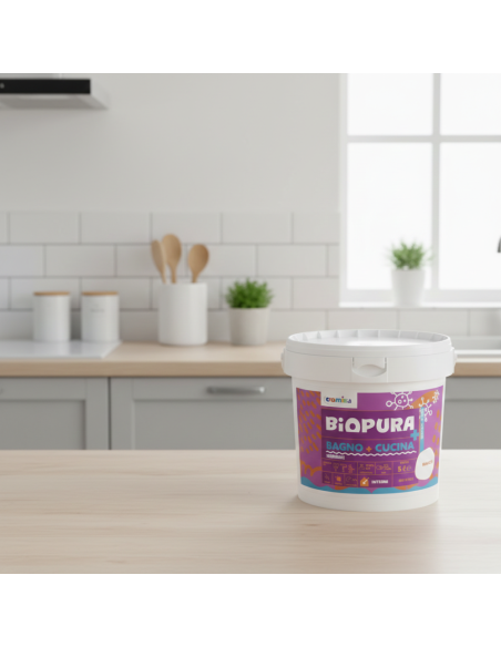 Kit Pittura Antimuffa Traspirante Interni Bagno Cucina 5 L E T-Shirt Soft Chaos