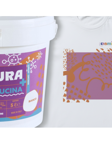 Kit Pittura Antimuffa Traspirante Interni Bagno Cucina 5 L E T-Shirt Soft Chaos