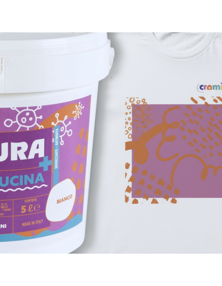 Kit Pittura Antimuffa Traspirante Interni Bagno Cucina 5 L E T-Shirt Soft Chaos