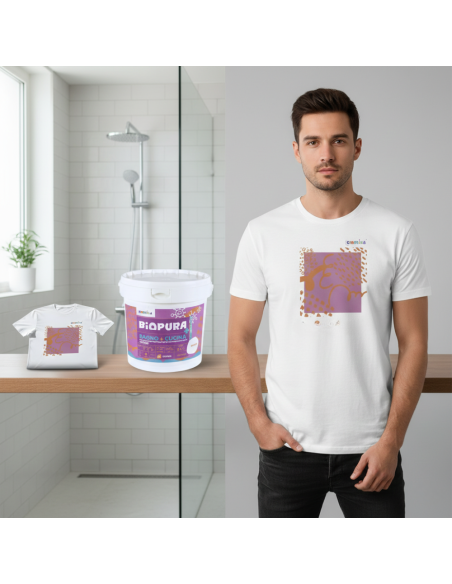 Kit Pittura Antimuffa Traspirante Interni Bagno Cucina 5 L E T-Shirt Soft Chaos