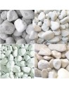 Ciottoli Bianco Pietre Naturali Decorazione Giardini Aiuole Viali 25/40 kg 25