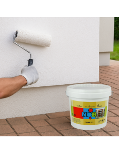 Pittura Quarzo Acrilica Idrorepellente Ecologica Esterni Coprente Bianco Nob  2