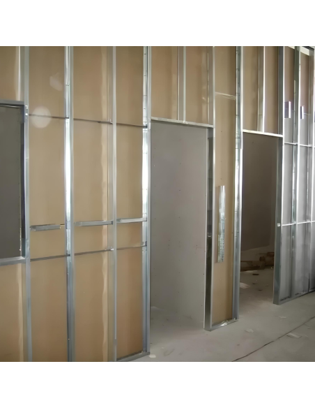 Set Guide U Standard Cartongesso 1,5 m Preforate Sp 0,6 mm Misura 28x16x28 mm