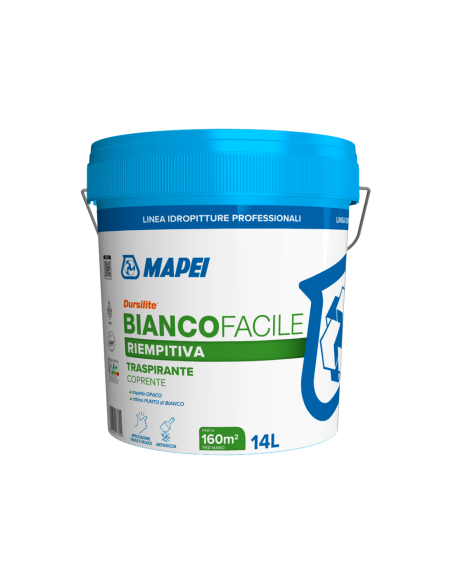 Dursilite Idropittura Traspirante Per Interni Bianco Facile Fustino 14 L