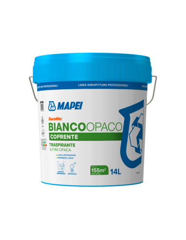 Dursilite Idropittura Traspirante Per Interni Bianco Opaco Fustino 14 L