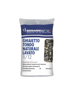 Ghiaino Fiume 8/12 mm Aggregato Naturale Umido Lavato Vagliato Sacco 25 kg