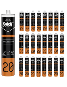 KIT 25 Pezzi Silicone Acrilico Verniciabile Bianco Impermeabilizzante 310 ml 