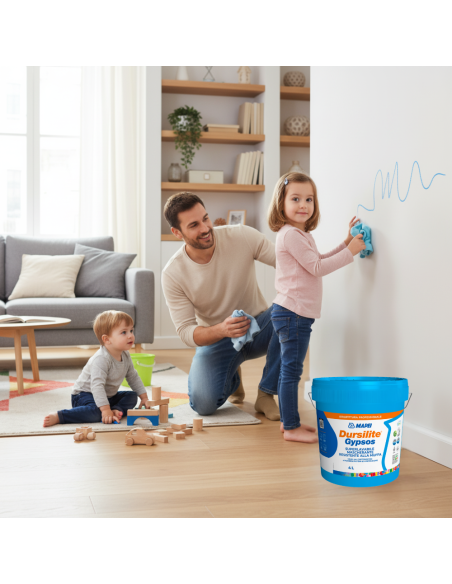 Mapei Dursilite Gypsos 4 L Idropittura Antimuffa Superlavabile Per Cartongesso