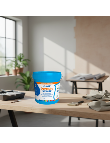 Mapei Dursilite Gypsos 4 L Idropittura Antimuffa Superlavabile Per Cartongesso