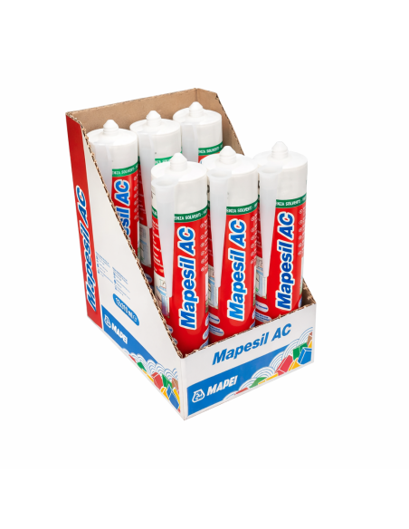 MAPEI Mapesil AC Silicone Acetico  Elastico Resistente Alla Muffa 310 ml 6 Pezzi