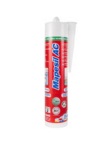 MAPEI Mapesil AC Silicone Acetico  Elastico Resistente Alla Muffa 310 ml 6 Pezzi