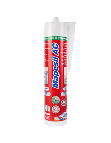 MAPEI Mapesil AC Silicone Acetico  Elastico Resistente Alla Muffa 310 ml 6 Pezzi