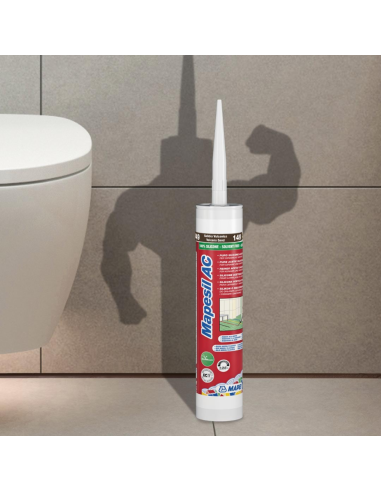 MAPEI Mapesil AC Silicone Acetico  Elastico Resistente Alla Muffa 310 ml 6 Pezzi
