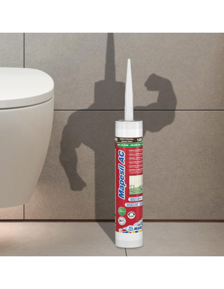 MAPEI Mapesil AC Silicone Acetico  Elastico Resistente Alla Muffa 310 ml 6 Pezzi