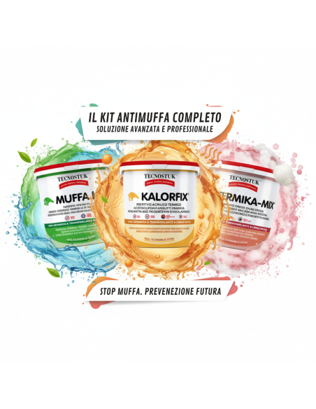 KIT Professionale Antimuffa Tecnostuk Per Muffa Poco Radicata 