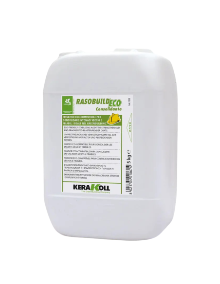 Kerakoll RASOBUILD ECO Fissativo Consolidamento Intonaci Vecchi e Friabili 5 Kg