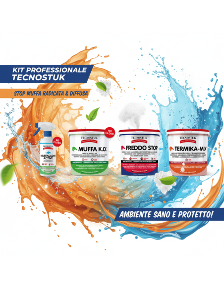 KIT Professionale Antimuffa Tecnostuk Per Muffa Molto Radicata Ed Estesa