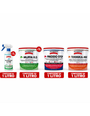 KIT Professionale Antimuffa Tecnostuk Per Muffa Molto Radicata Ed Estesa