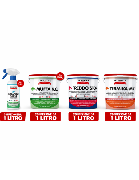 KIT Professionale Antimuffa Tecnostuk Per Muffa Molto Radicata Ed Estesa